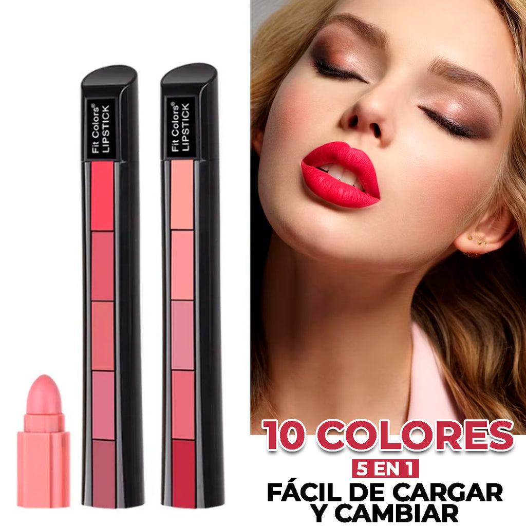 Labial 5 en 1 Red y Nude 32.5g