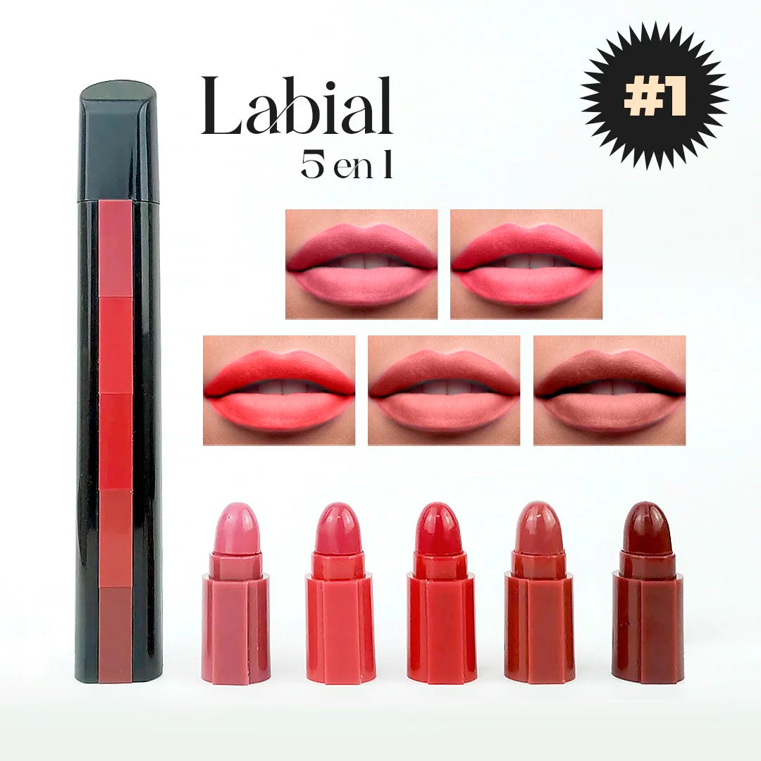 Labial 5 en 1 Red y Nude 32.5g