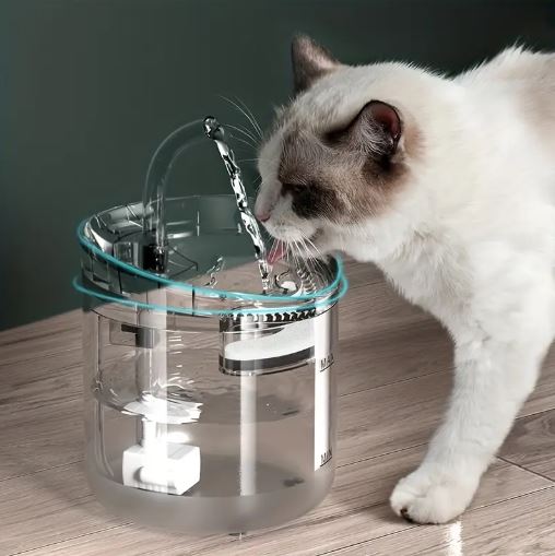 Fuente de agua para gatos con sensor de movimiento