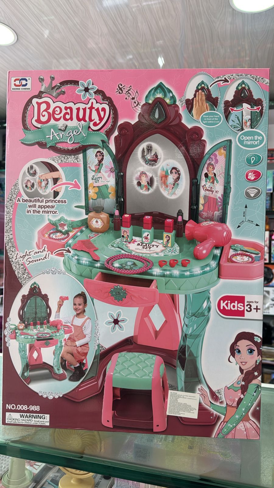 Tocador para niña con sensor de puerta