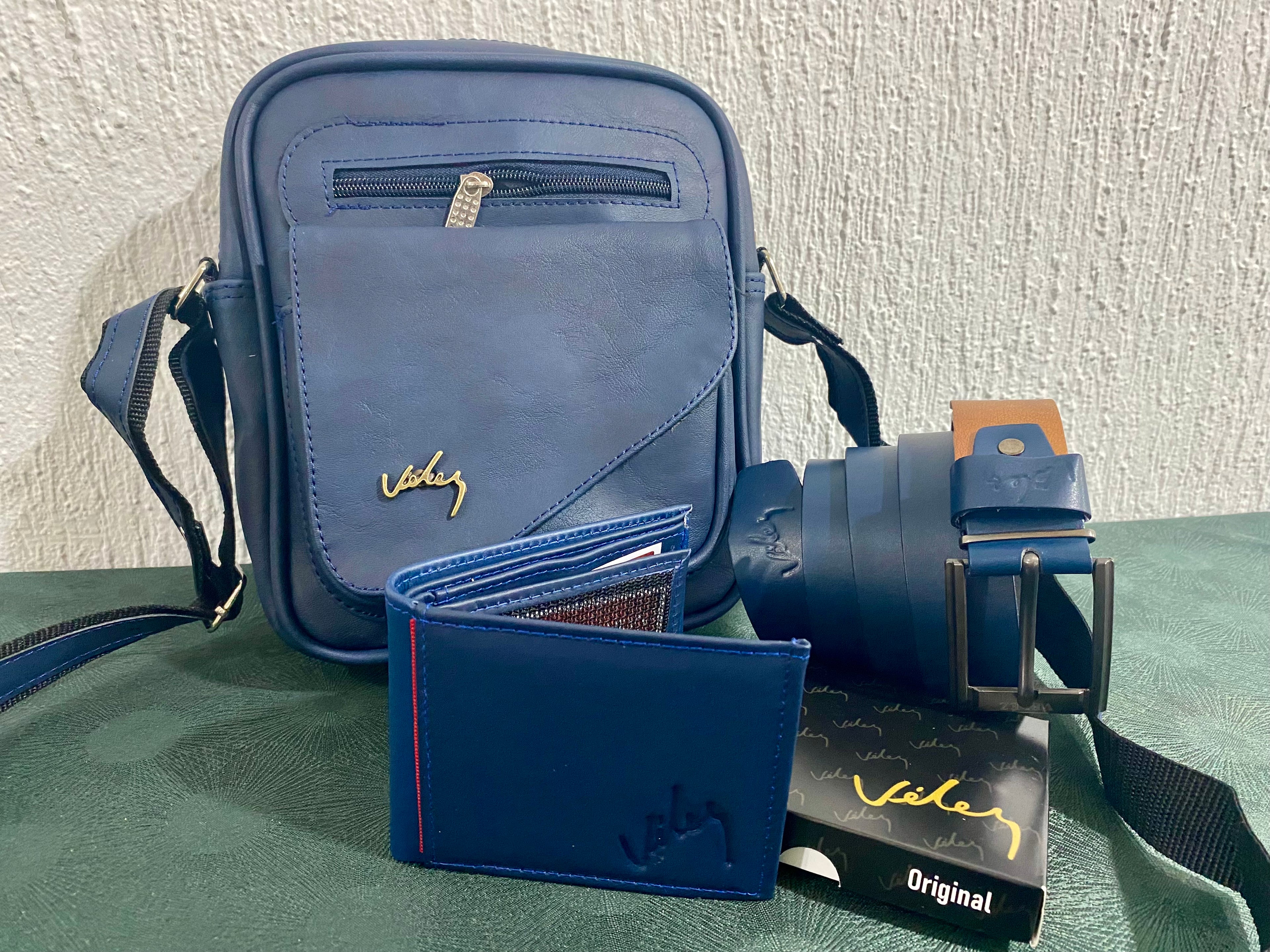 Trio Velez Bolso 23 cm Correa Billetera