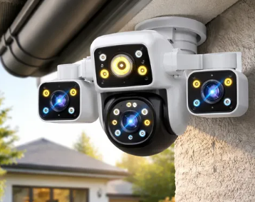Camara de Seguridad Exterior de 4 lentes
