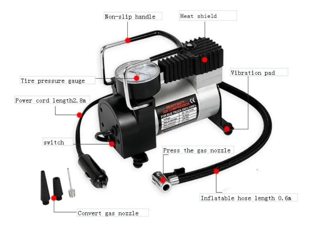 Compresor De Aire 12v Heavy Duty 150psi