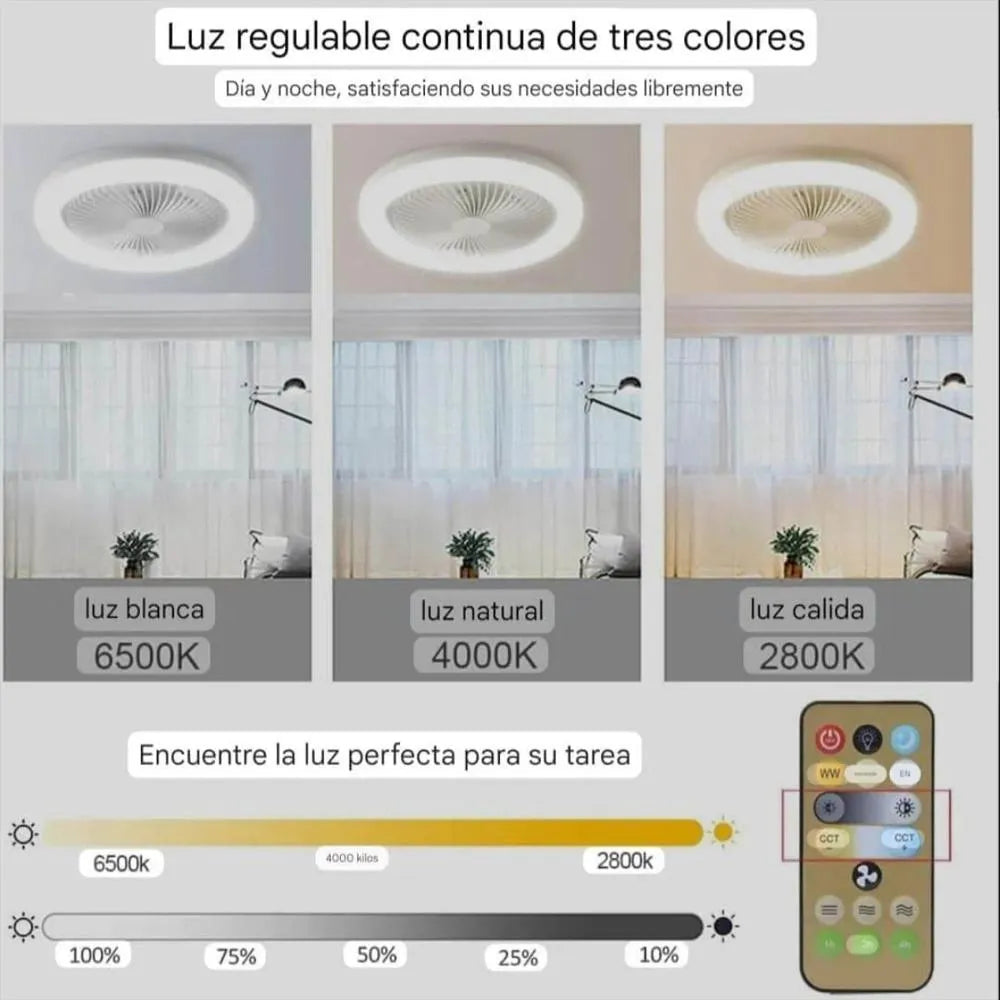 Ventilador Lámpara Led E27 VE-LED EH